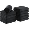 Arkwright Microfiber Coral Fleece Salon Towels – Pack of 10 – Bleach Safe Resistant, Absorbent Hair Drying Towel Set, Perfect for Resort, Hotel, and Spa, 16 x 27 in, Black(Black)