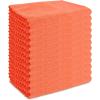Arkwright SmartEdge Microfiber Cleaning Cloths – (Pack of 12) Thick Edge Less Dish Drying Towel for Car, Polishing, Washing, and Auto Detailing, 16 x 16 in, Blue(Orange)