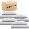 Arkwright Twin/TwinXL Quilt Set – Case of 4 – Soft Brushed Lightweight Microfiber Bedspread Coverlet Bedding Sets for All Seasons (1 Quilt, 1 Pillowcase Sham), 68×90 in, Almond Milk Tan(Harbor Mist Grey)