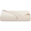 Arkwright Basket Weave Throw Blanket – 100% Ringspun Cotton All Season Throws, Luxury Hotel Quality, Soft on Skin, Breathable, 300 GSM for Bed, Sofa, and Chair, 50 X 70 in, Beige(Almond Milk Taupe)