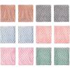 Arkwright Zigzag Fleece Throw Blankets Bulk – Pack of 12 – Soft and Warm Chevron Coral Textured Throws, Perfect for Couch, Sofa, Bedroom, Camping, and Travel, 50 x 60 in, Assorted Colors(Chevron)