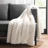 Aston & Arden Luxury Faux Fur Blanket – Ultra Soft, Plush & Fuzzy Throw in Giftable Box, Real Fox Furry Texture, All Season Decorative for Sofa, Couch, and Bed, 50×70, Bronze Moon(Cottontail Ivory)