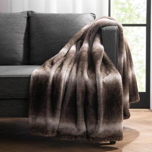 Aston & Arden Luxury Faux Fur Blanket – Ultra Soft, Plush & Fuzzy Throw in Giftable Box, Real Fox Furry Texture, All Season Decorative for Sofa, Couch, and Bed, 50×70, Bronze Moon(Bronze Moon)