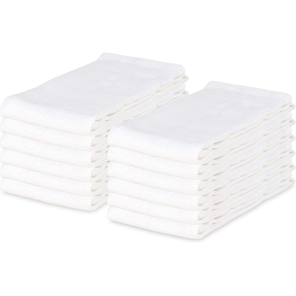image:imageArkwright Microfiber Huck Towels Pack of 12 Lint Free Surgical Cleaning Cloths for Glass Windows Auto Detailing and Professional Use 16 x 26 in BlueWhite