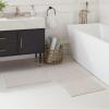 Arkwright 100% Cotton Bathroom Rug – High Absorbent Stylish Textured Woven Design Bath Mat, Slip Resistant Backing for Shower and Bathtub Floor, 20×32 in – White(Almond Milk Beige)