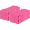 Arkwright Microfiber Huck Towels, Pack of 12, Lint Free Surgical Cleaning Cloths for Glass, Windows, Auto Detailing and Professional Use, 16 x 26 in, Blue(Pink)