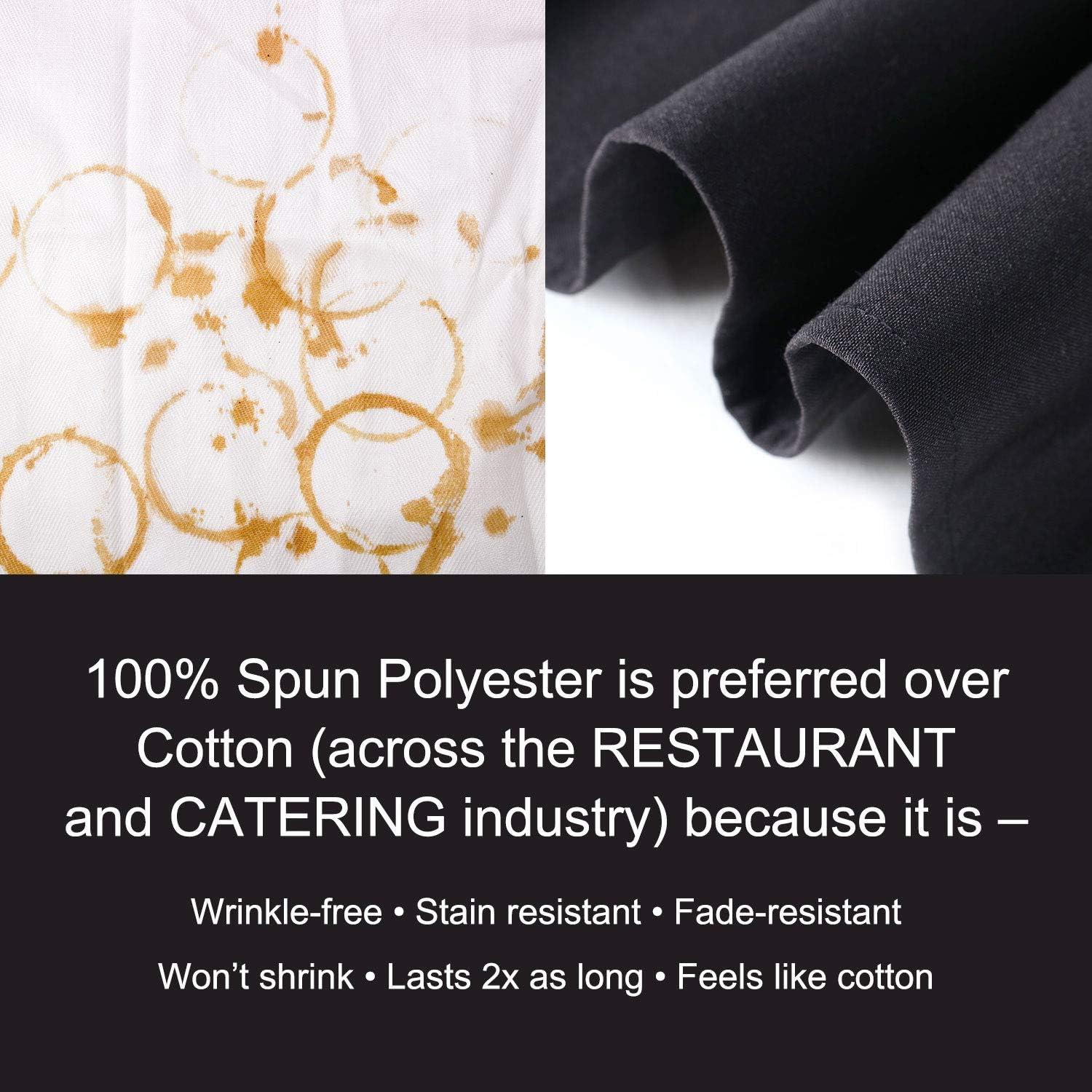 image:imageArkwright Mariposa Spun Polyester Tablecloths Pack of 6 Soft Wrinkle Resistant Square Table Cover Perfect for Parties Holiday Dinner Banquets 42 x 42 in BlackBlack