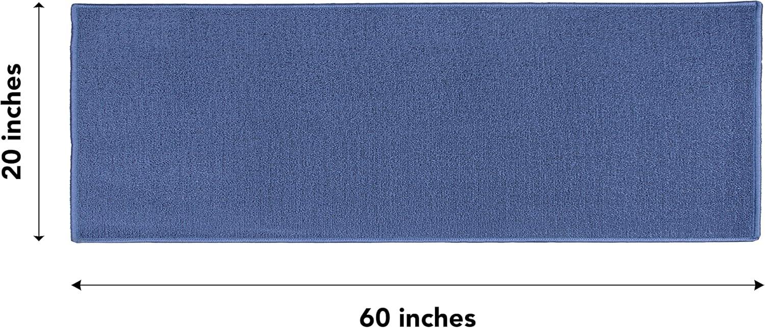 image:imageArkwright SC Jakarta 2 Pc Rug Mat Set Non Skid Latex Backing Floor Rugs for Home Kitchen Outdoor 16x23 amp 20x30 in BlueBlue