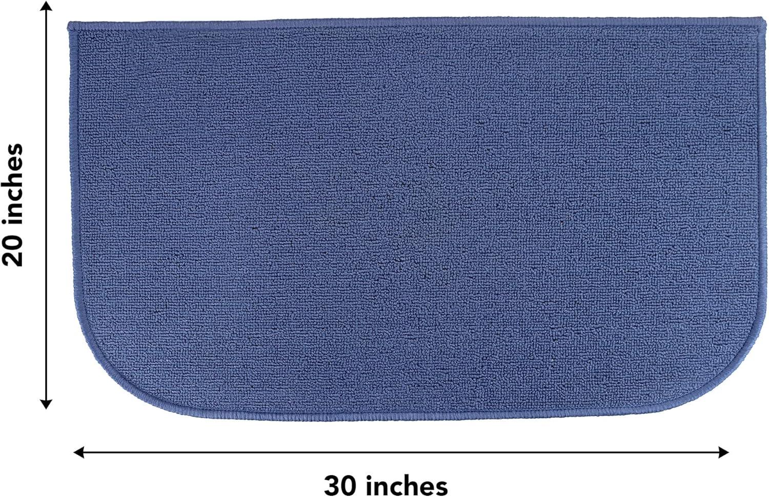 image:imageArkwright SC Jakarta 2 Pc Rug Mat Set Non Skid Latex Backing Floor Rugs for Home Kitchen Outdoor 16x23 amp 20x30 in BlueBlue