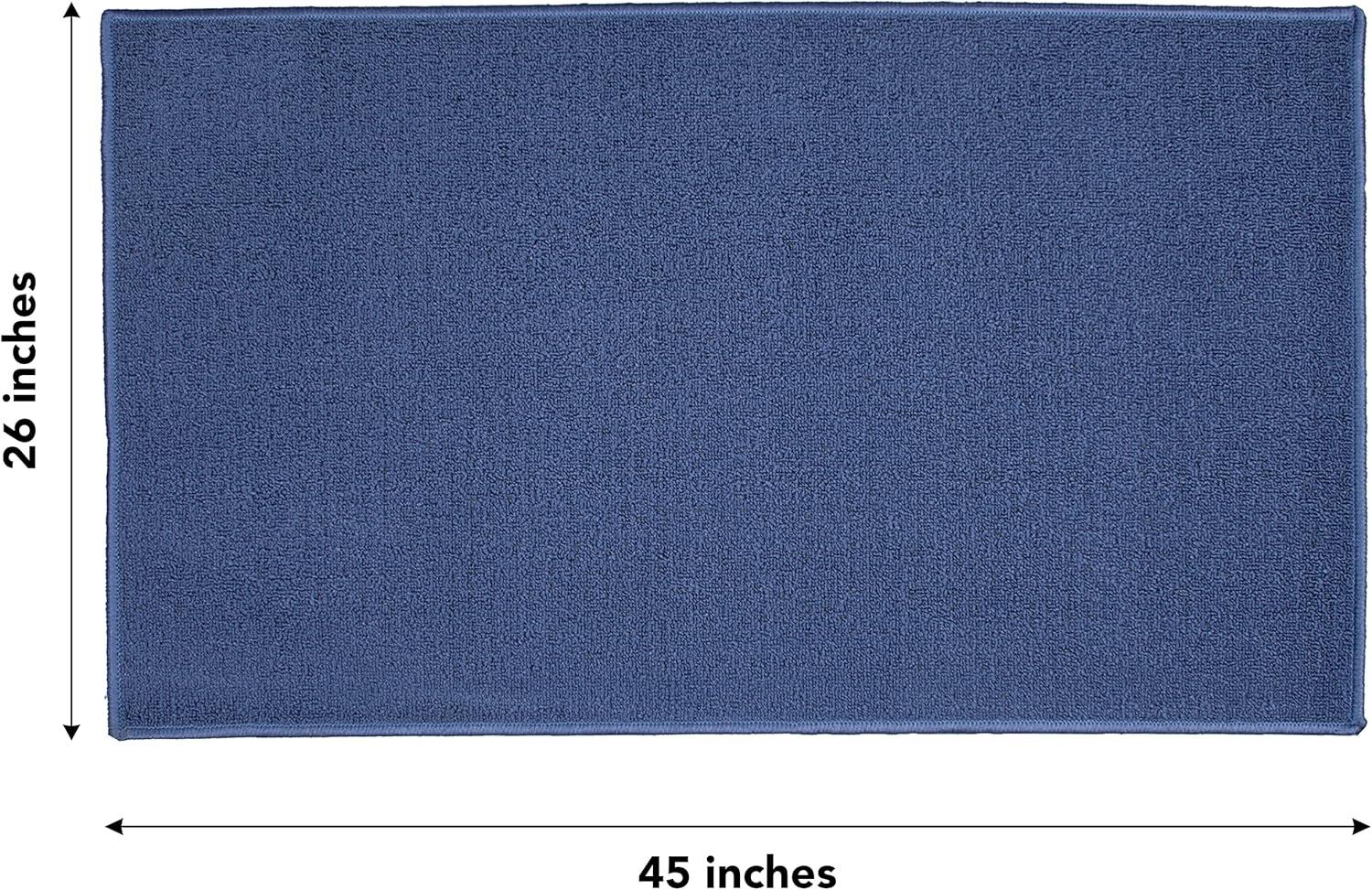 image:imageArkwright SC Jakarta 2 Pc Rug Mat Set Non Skid Latex Backing Floor Rugs for Home Kitchen Outdoor 16x23 amp 20x30 in BlueBlue