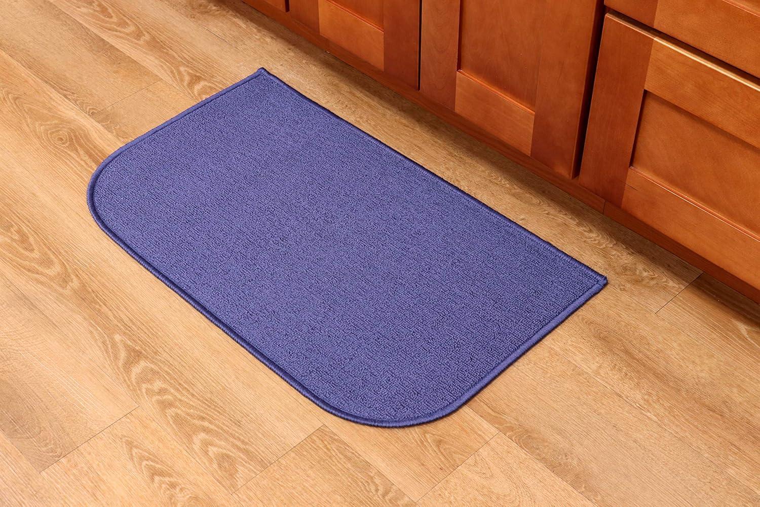image:imageArkwright SC Jakarta 2 Pc Rug Mat Set Non Skid Latex Backing Floor Rugs for Home Kitchen Outdoor 16x23 amp 20x30 in BlueBlue