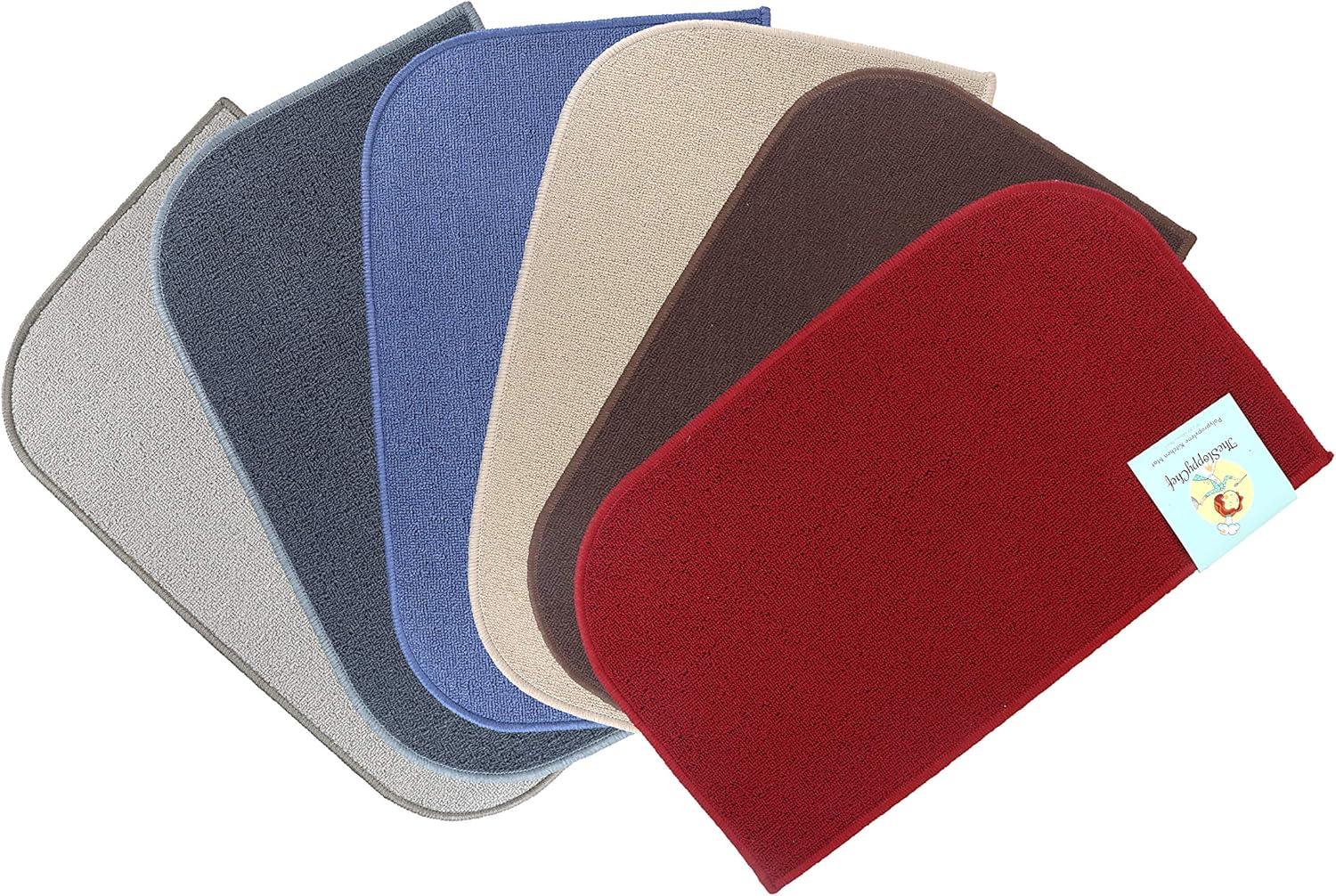 image:imageArkwright SC Jakarta 2 Pc Rug Mat Set Non Skid Latex Backing Floor Rugs for Home Kitchen Outdoor 16x23 amp 20x30 in BlueCharcoal