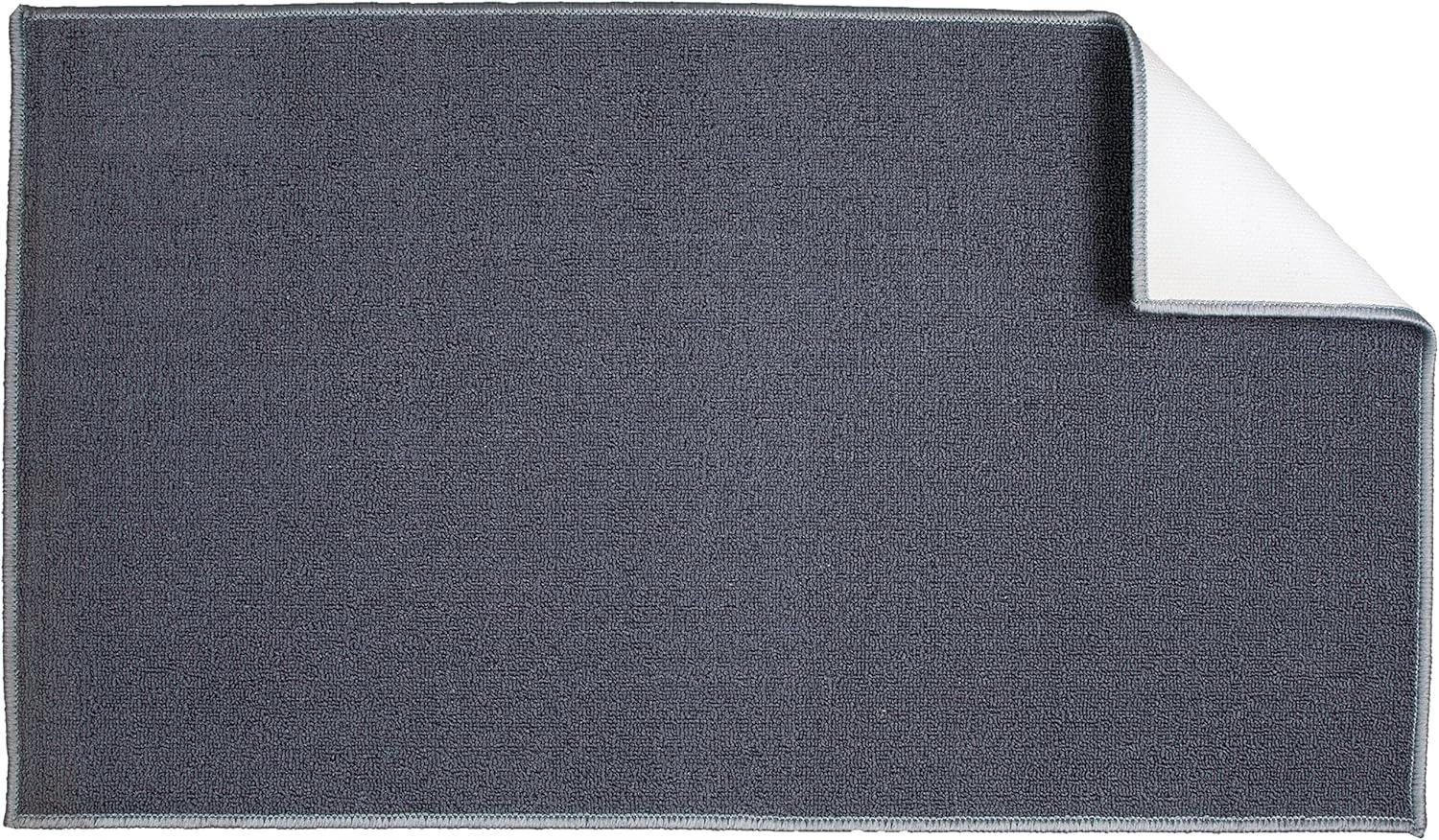 image:imageArkwright SC Jakarta 2 Pc Rug Mat Set Non Skid Latex Backing Floor Rugs for Home Kitchen Outdoor 16x23 amp 20x30 in BlueCharcoal