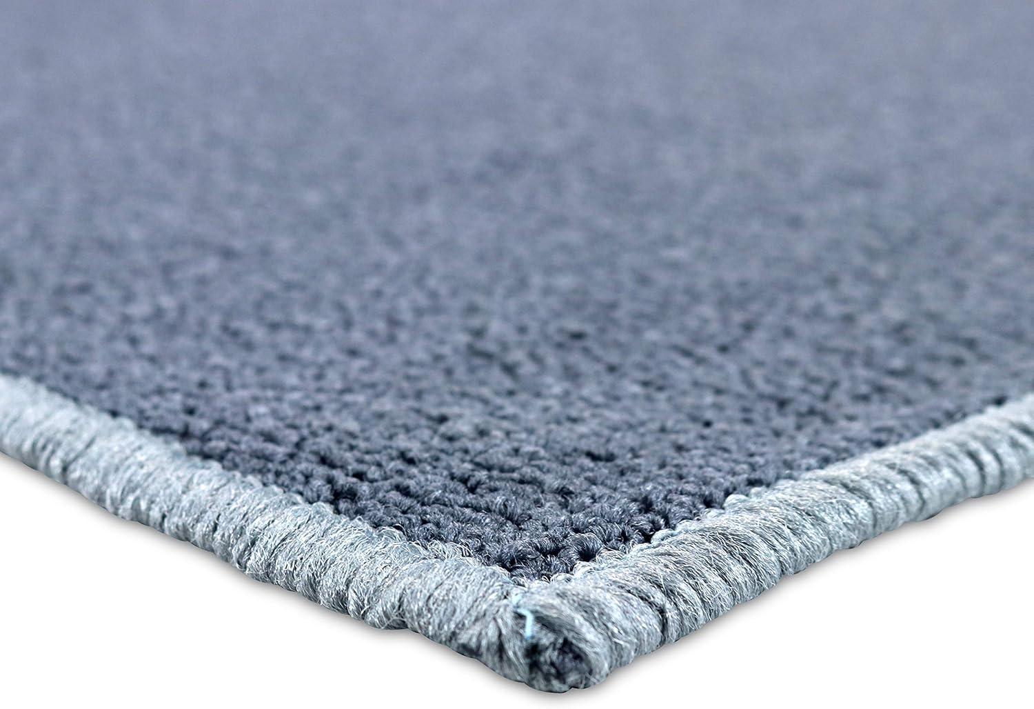 image:imageArkwright SC Jakarta 2 Pc Rug Mat Set Non Skid Latex Backing Floor Rugs for Home Kitchen Outdoor 16x23 amp 20x30 in BlueCharcoal