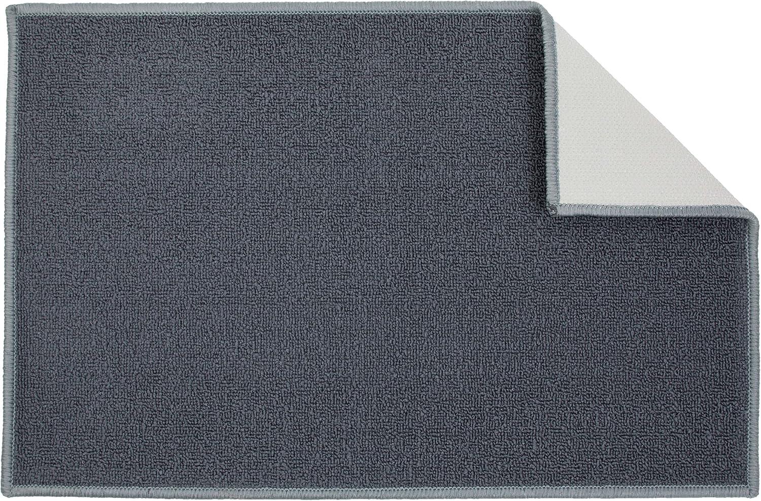 image:imageArkwright SC Jakarta 2 Pc Rug Mat Set Non Skid Latex Backing Floor Rugs for Home Kitchen Outdoor 16x23 amp 20x30 in BlueCharcoal