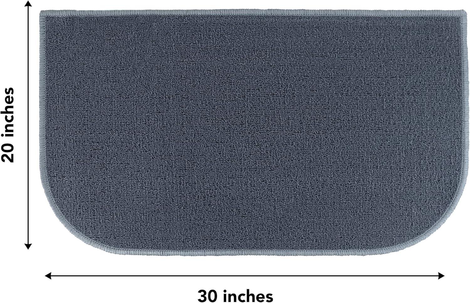 image:imageArkwright SC Jakarta 2 Pc Rug Mat Set Non Skid Latex Backing Floor Rugs for Home Kitchen Outdoor 16x23 amp 20x30 in BlueCharcoal