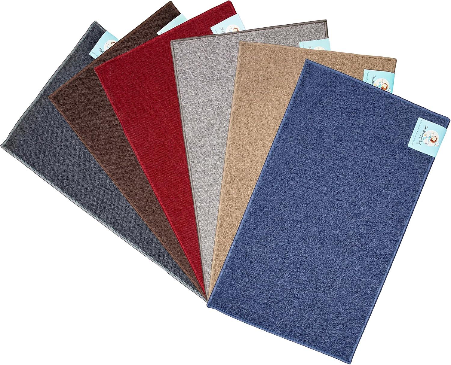 image:imageArkwright SC Jakarta 2 Pc Rug Mat Set Non Skid Latex Backing Floor Rugs for Home Kitchen Outdoor 16x23 amp 20x30 in BlueRed