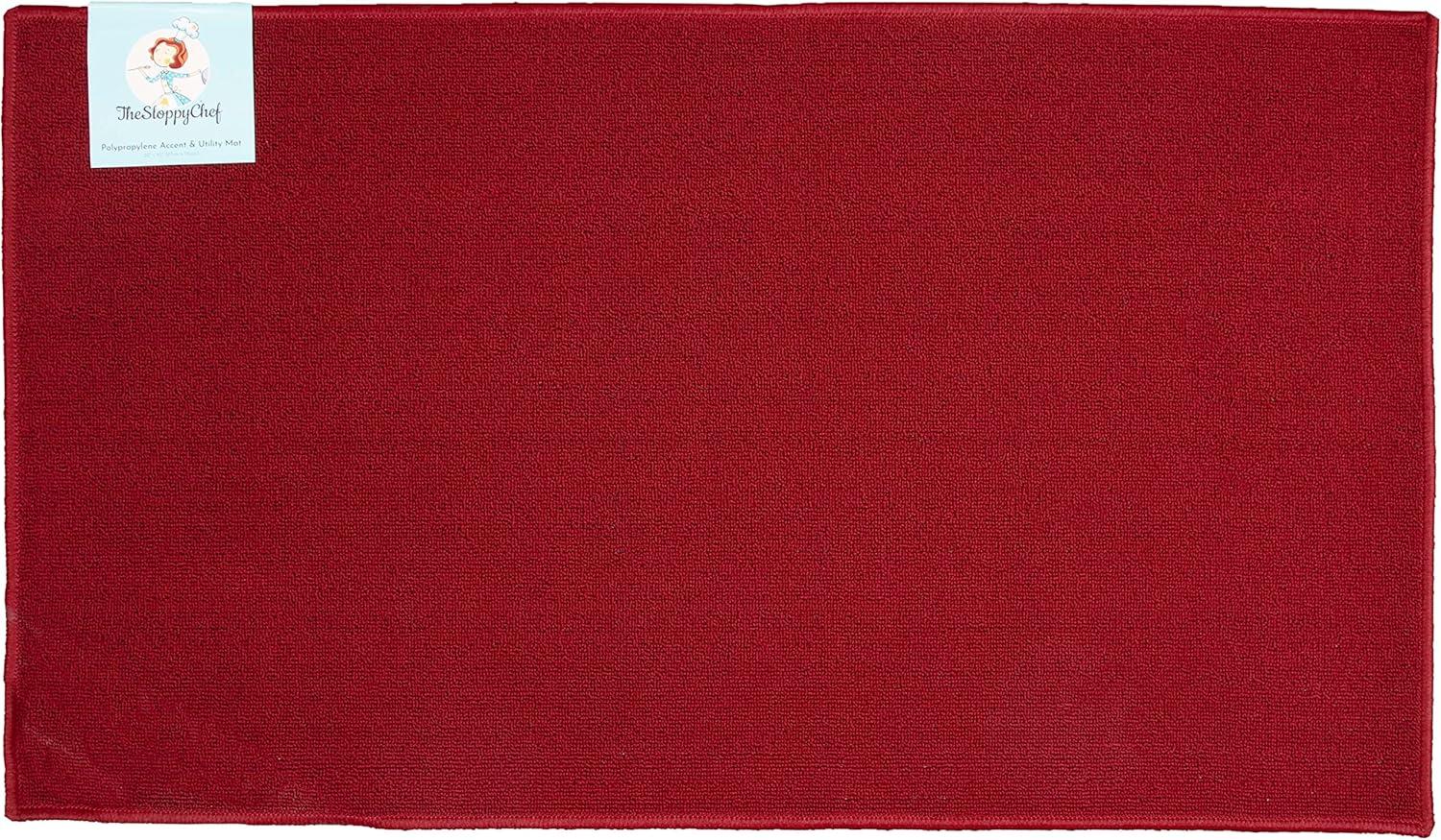 image:imageArkwright SC Jakarta 2 Pc Rug Mat Set Non Skid Latex Backing Floor Rugs for Home Kitchen Outdoor 16x23 amp 20x30 in BlueRed