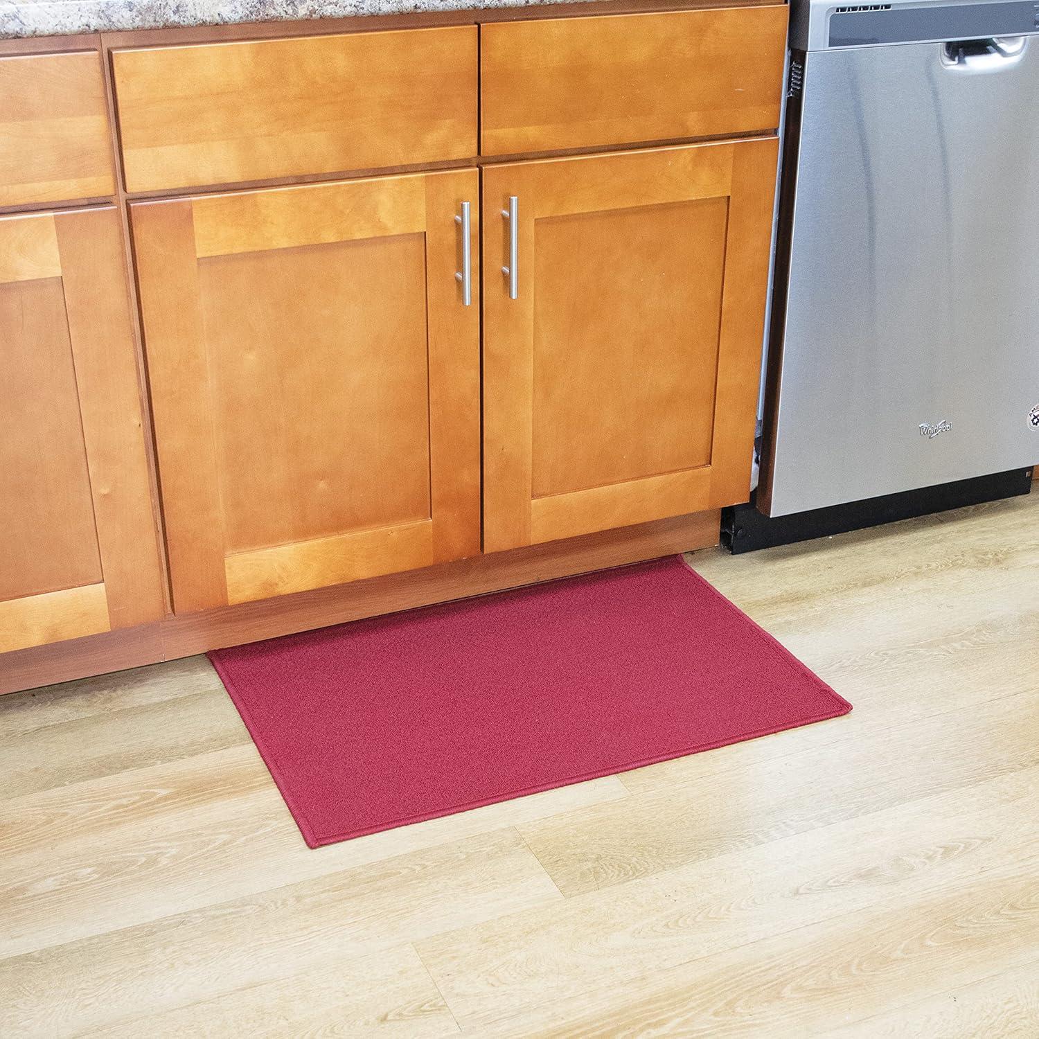 image:imageArkwright SC Jakarta 2 Pc Rug Mat Set Non Skid Latex Backing Floor Rugs for Home Kitchen Outdoor 16x23 amp 20x30 in BlueRed