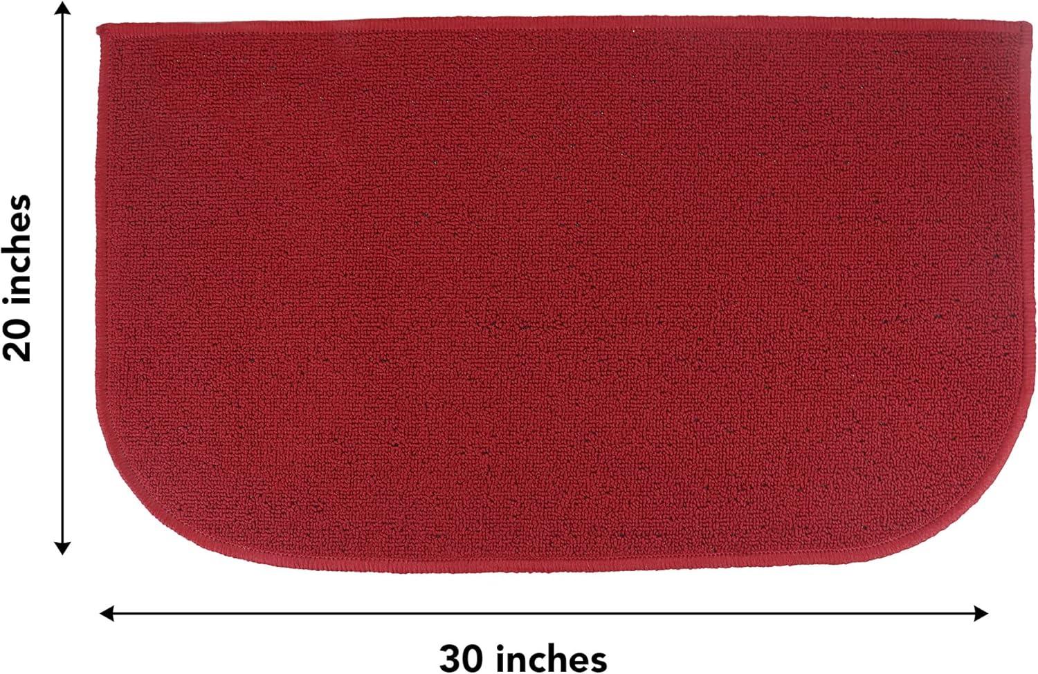 image:imageArkwright SC Jakarta 2 Pc Rug Mat Set Non Skid Latex Backing Floor Rugs for Home Kitchen Outdoor 16x23 amp 20x30 in BlueRed
