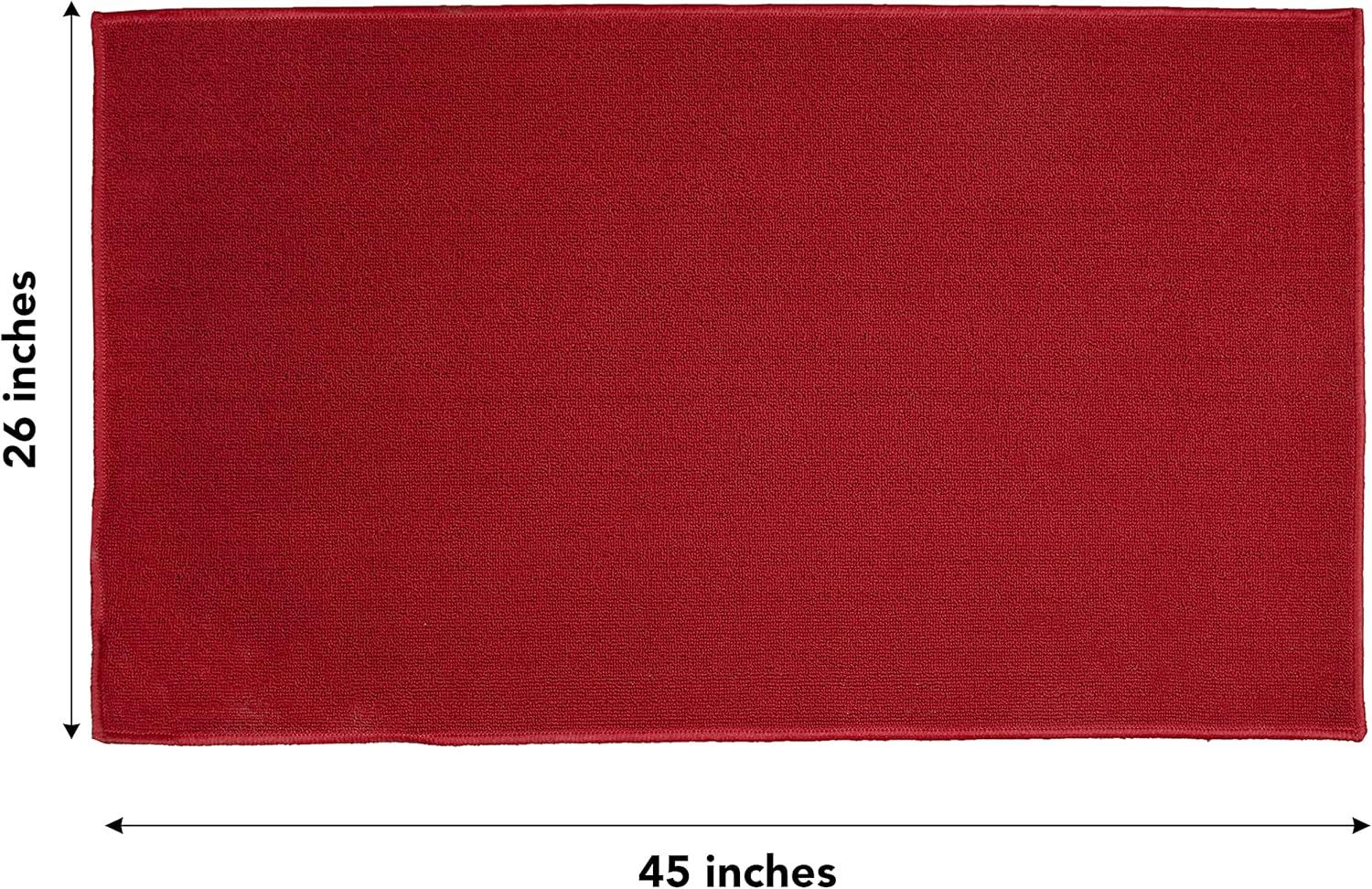 image:imageArkwright SC Jakarta 2 Pc Rug Mat Set Non Skid Latex Backing Floor Rugs for Home Kitchen Outdoor 16x23 amp 20x30 in BlueRed
