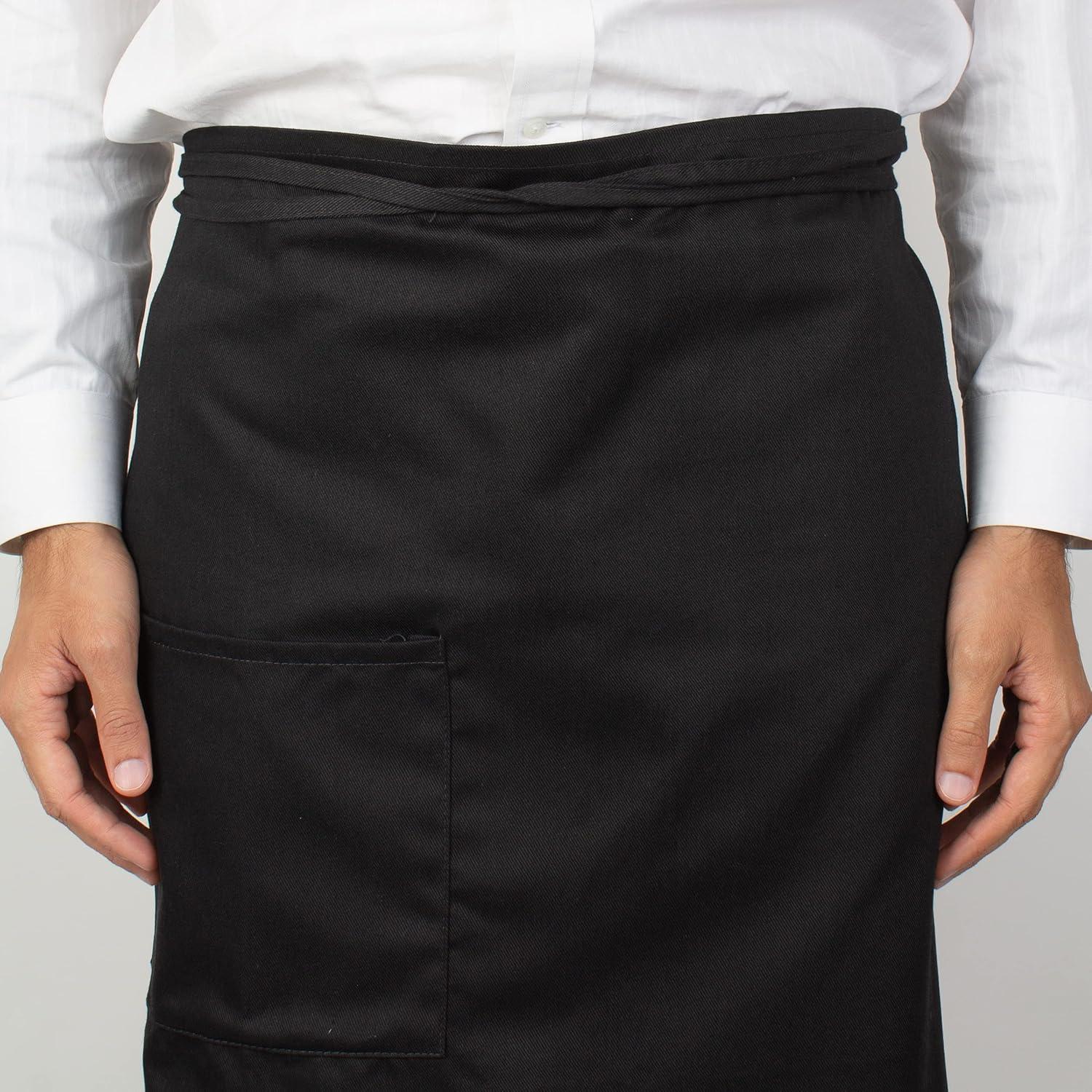 image:imageArkwright Server Bistro Aprons Unisex Adult Professional Restaurant Bulk Set Perfect for Grilling Auto Shop and SalonBlack