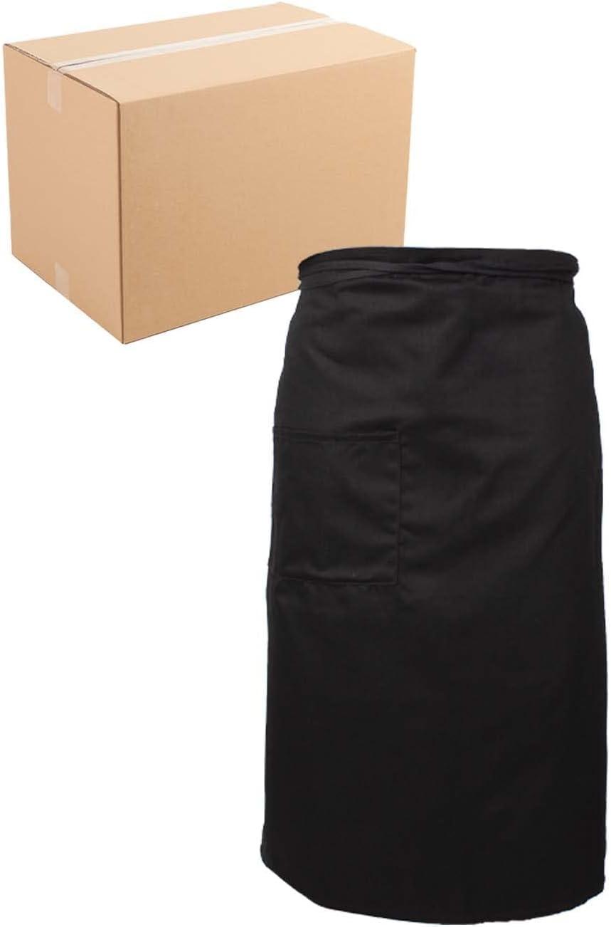 image:imageArkwright Server Bistro Aprons Unisex Adult Professional Restaurant Bulk Set Perfect for Grilling Auto Shop and SalonBlack