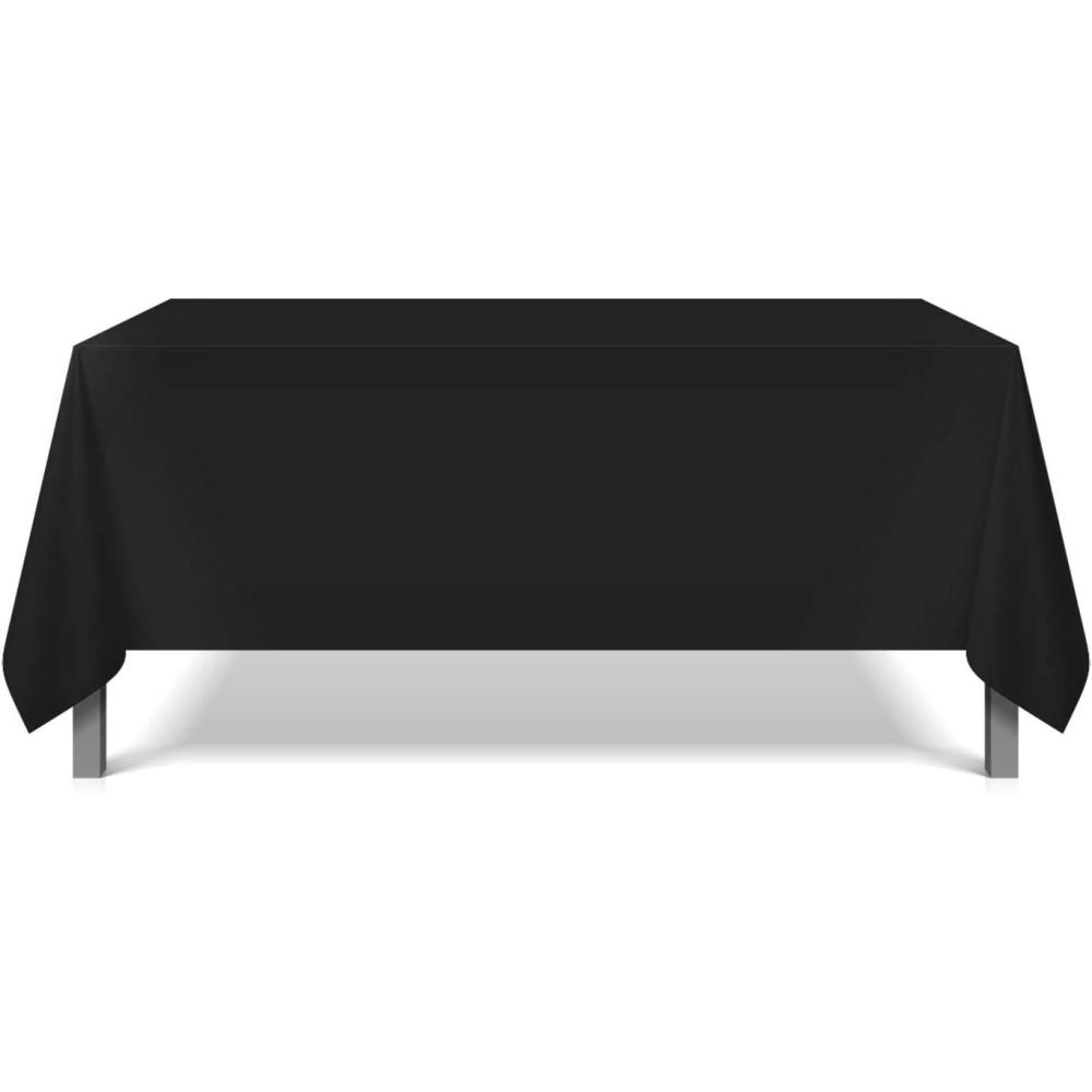 image:imageArkwright Mariposa Spun Polyester Tablecloths Pack of 6 Soft Wrinkle Resistant Square Table Cover Perfect for Parties Holiday Dinner Banquets 42 x 42 in BlackBlack