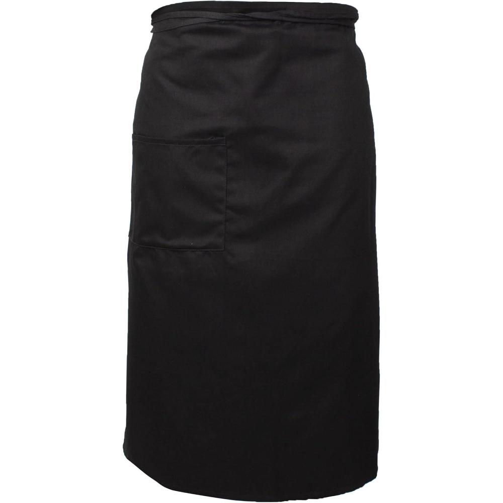 image:imageArkwright Server Bistro Aprons Unisex Adult Professional Restaurant Bulk Set Perfect for Grilling Auto Shop and SalonBlack