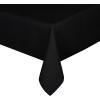 Arkwright Mariposa Spun Polyester Tablecloths – (Pack of 6) Soft, Wrinkle Resistant Square Table Cover Perfect for Parties, Holiday Dinner, Banquets, 42 x 42 in, Black(Black)