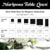 Arkwright Mariposa Spun Polyester Tablecloths – (Pack of 6) Soft, Wrinkle Resistant Square Table Cover Perfect for Parties, Holiday Dinner, Banquets, 42 x 42 in, Black(Black)