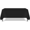 Arkwright Mariposa Spun Polyester Tablecloths – (Pack of 6) Soft, Wrinkle Resistant Square Table Cover Perfect for Parties, Holiday Dinner, Banquets, 42 x 42 in, Black(Black)