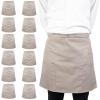 Arkwright Server Half Bistro Aprons – Unisex Adult Restaurant Apron Bulk Set, Perfect for Grilling, Auto Shop, and Salon
