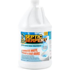 CCP Direct Septic Serpent Tank Treatment, Fast-Acting Eco-Friendly Liquid Septic Tank Treatment, Breaks Down Waste with Enzymes & Beneficial Bacteria, Septic Cleaner, Septic System Treatment, 32 Oz.(128 Fl. Oz. (Pack of 1))