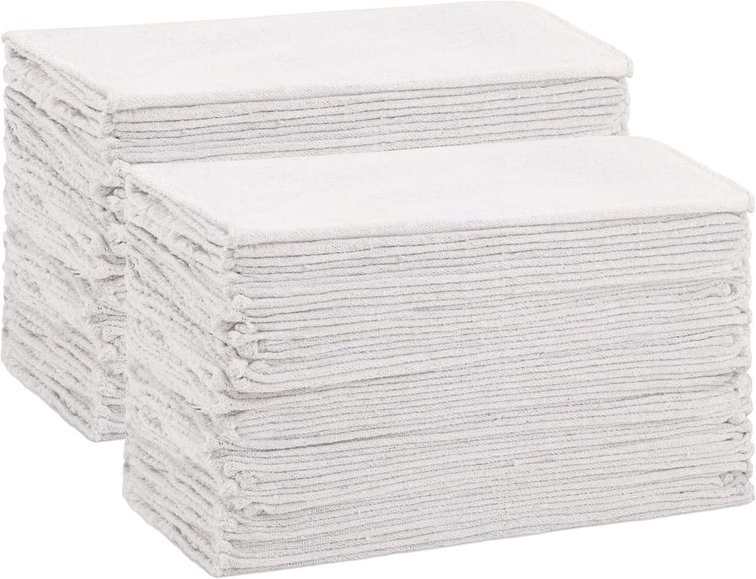 image:imageArkwright Multipurpose Shop Towels Bulk Pack of 50 Absorbent amp Quick Drying 100 Cotton Cleaning Shop Rags for Mechanic Automotive Restaurant and Housekeeping 12x14 in RedWhite