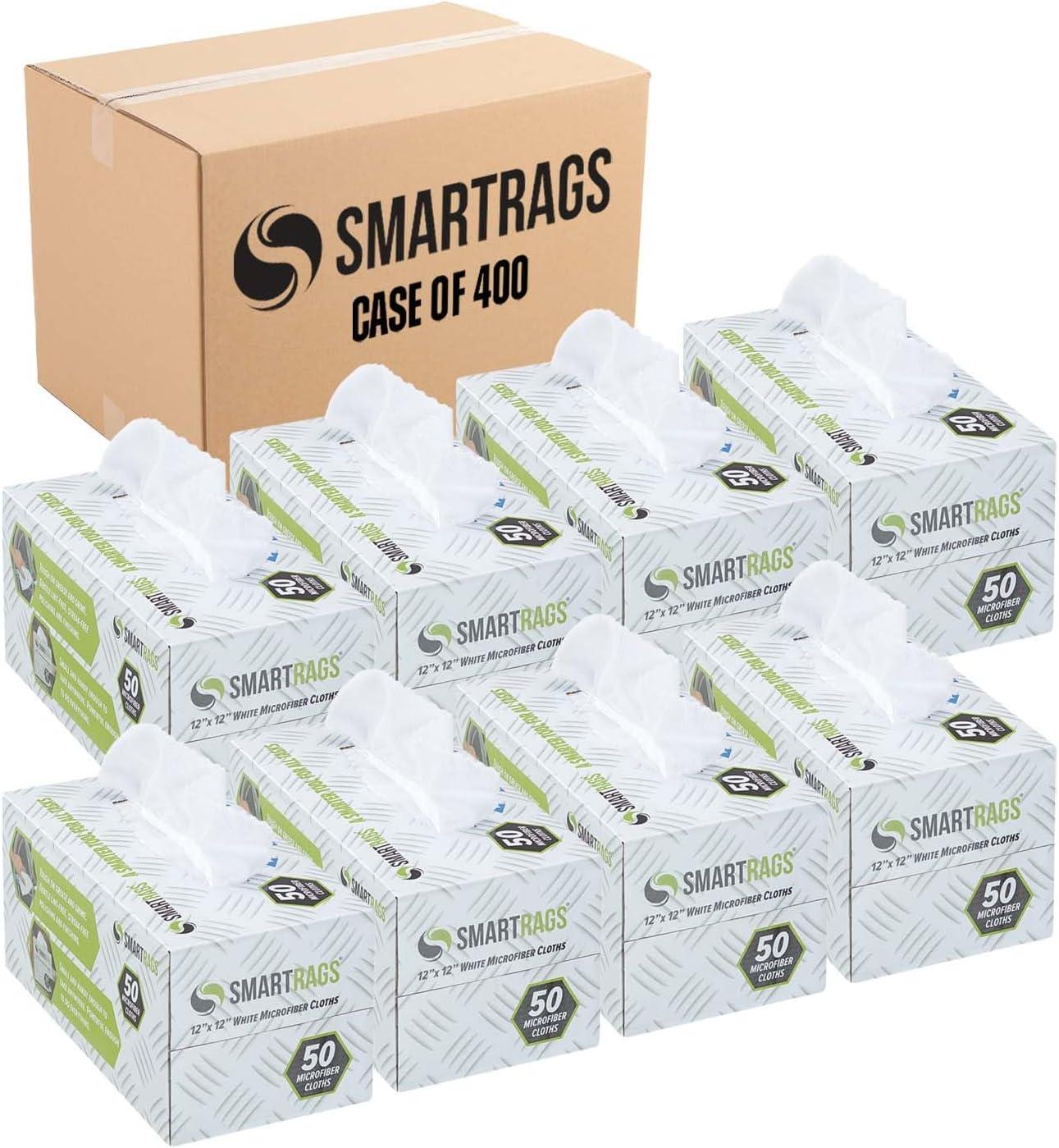 image:imageArkwright Smart Rags Microfiber Cleaning Cloths Pack of 50 in a Box Lint Free 180 GSM Reusable Towels for Auto Office and Household Cleaning 12 x 12 in WhiteWhite