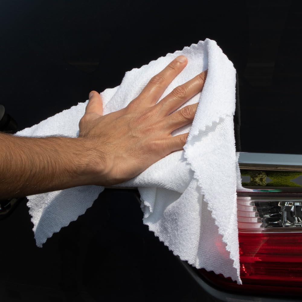 image:imageArkwright Smart Rags Microfiber Cleaning Cloths Pack of 50 in a Box Lint Free 180 GSM Reusable Towels for Auto Office and Household Cleaning 12 x 12 in WhiteWhite