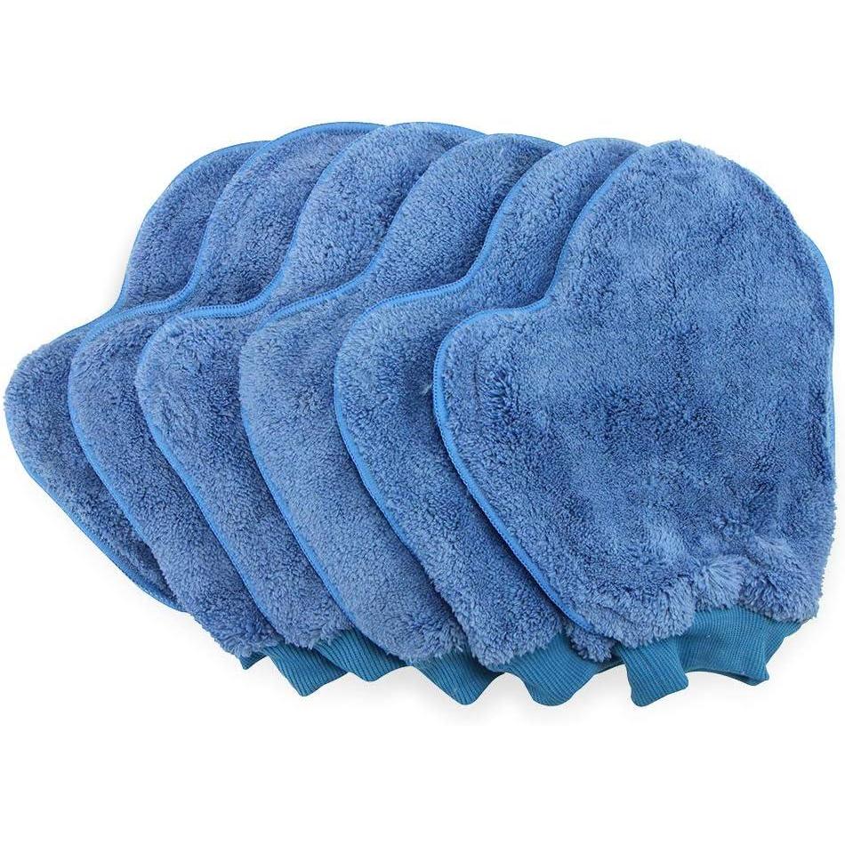 image:imageArkwright Microfiber Cleaning Dusting Mitts Pack of 6 Smart Choice Quick Dry Dust Mitt Glove Duster for Home Furniture Car and Household Polishing Blue6