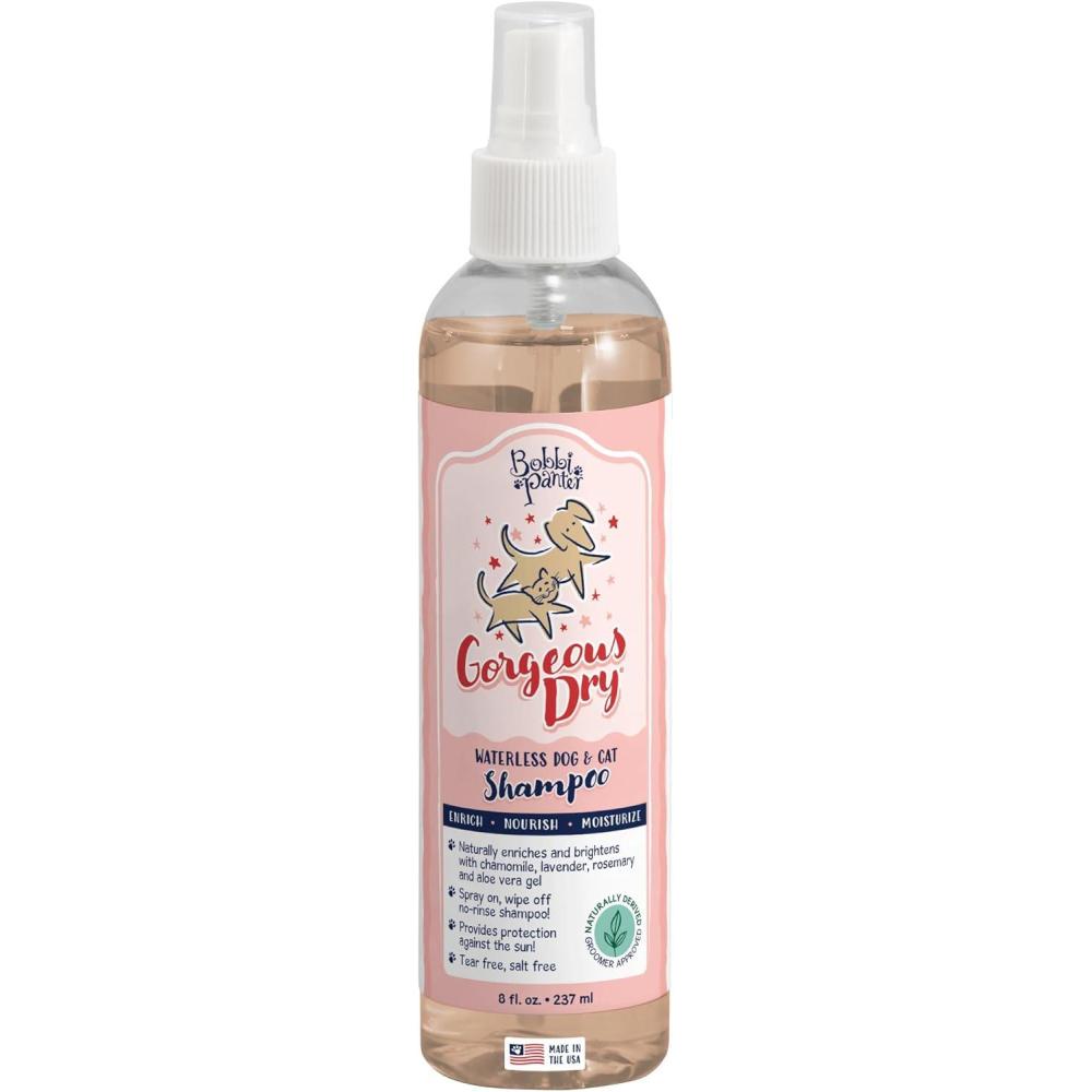 image:imageBobbi Panter Gorgeous Dry Dog amp Cat Waterless Shampoo Spray ParabenFree SaltFree TearFree Soothing Aloe Vera amp Vitamin E 8 oz Waterless Pet Shampoo for Grooming Odor Control
