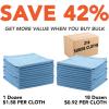 Arkwright Microfiber Suede Glass Cloths – (Case of 216) Absorbent Dish Drying Cloth, Bulk Cleaning Towel Set Perfect for Home, Kitchen, Gym, Cars, and Glass, 16 x 16 in, Blue(Blue)