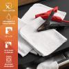 Arkwright Multipurpose Shop Towels – (Bulk Pack of 50) Absorbent & Quick Drying 100% Cotton Cleaning Shop Rags for Mechanic, Automotive, Restaurant, and Housekeeping, 12×14 in, Red(White)
