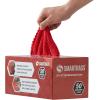 Arkwright Smart Rags Microfiber Cleaning Cloths, Pack of 50 in a Box, Lint Free 180 GSM Reusable Towels for Auto, Office and Household Cleaning, 12 x 12 in, White(Red)