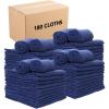 Arkwright Microfiber Cleaning Cloths – (Pack of 12) Large Lint & Streak-Free Drying Wash Towels, 300 GSM Super Absorbent & Quick Dry, Perfect Cleaner for Car, Glass, and Window, 16 x 16 in, White(Navy)