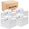 Arkwright Microfiber Cleaning Cloths – (Pack of 12) Large Lint & Streak-Free Drying Wash Towels, 300 GSM Super Absorbent & Quick Dry, Perfect Cleaner for Car, Glass, and Window, 16 x 16 in, White(White)