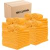 Arkwright Microfiber Cleaning Cloths – (Pack of 12) Large Lint & Streak-Free Drying Wash Towels, 300 GSM Super Absorbent & Quick Dry, Perfect Cleaner for Car, Glass, and Window, 16 x 16 in, White(Orange)