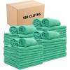 Arkwright Microfiber Cleaning Cloths – (Pack of 12) Large Lint & Streak-Free Drying Wash Towels, 300 GSM Super Absorbent & Quick Dry, Perfect Cleaner for Car, Glass, and Window, 16 x 16 in, White(Green)