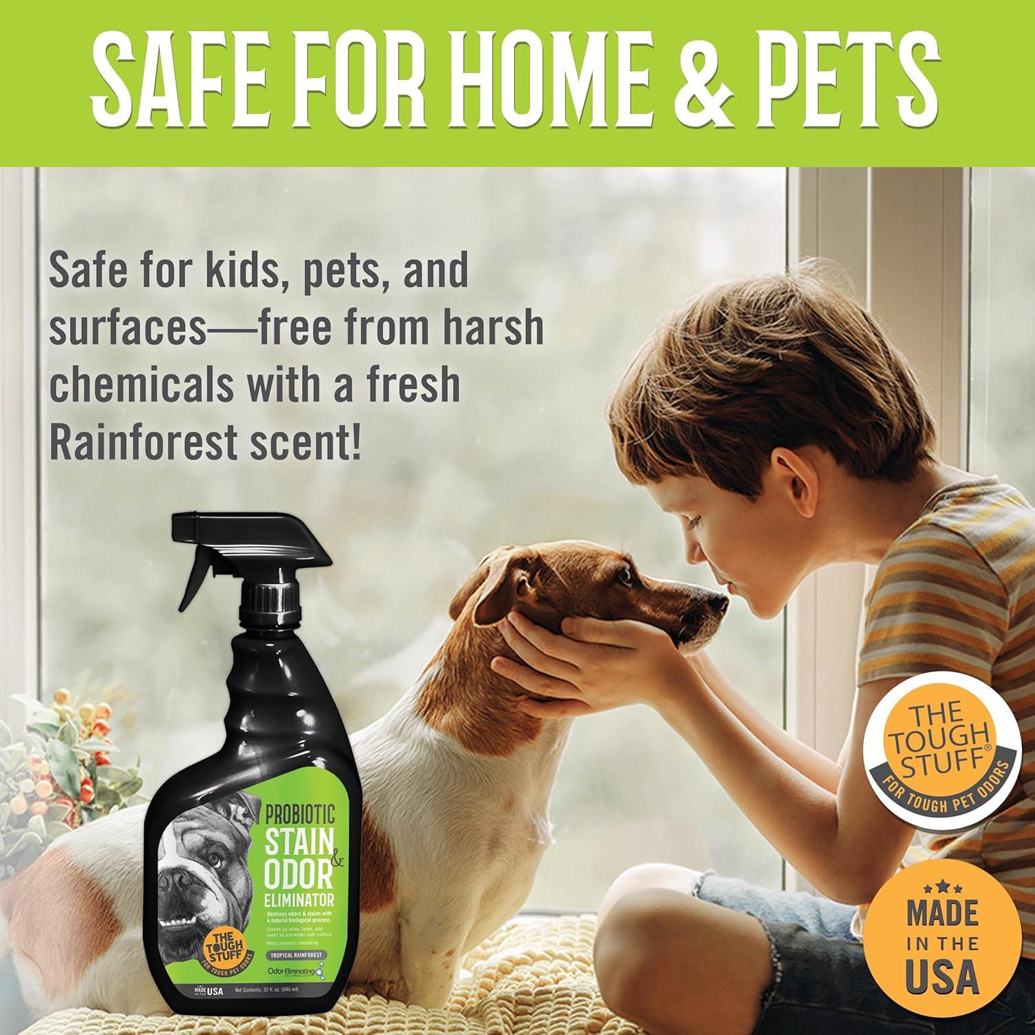 image:imageArkwright Tough Stuff Urine Odor amp Stain Eliminator Spray Pet Safe EnzymeBased NonToxic Cleaner for Floors Carpets and Furniture 32 Fl Oz Spray Bottle Cucumber Melon Scent