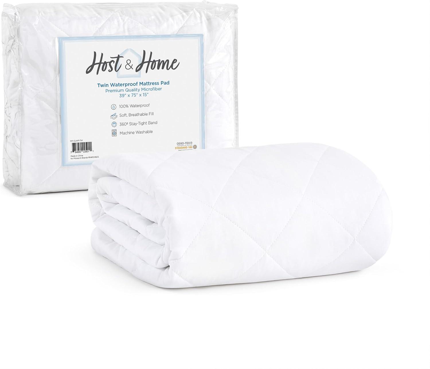 image:imageArkwright Waterproof Mattress Pad Cover Full 15 in Drop Quilted Mattress Protector Cover Breathable Soft Polyester Microfiber Deep Pockets Machine Washable Mattress Topper White1