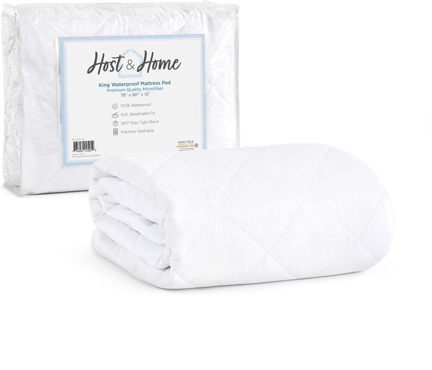 image:imageArkwright Waterproof Mattress Pad Cover Full 15 in Drop Quilted Mattress Protector Cover Breathable Soft Polyester Microfiber Deep Pockets Machine Washable Mattress Topper White1