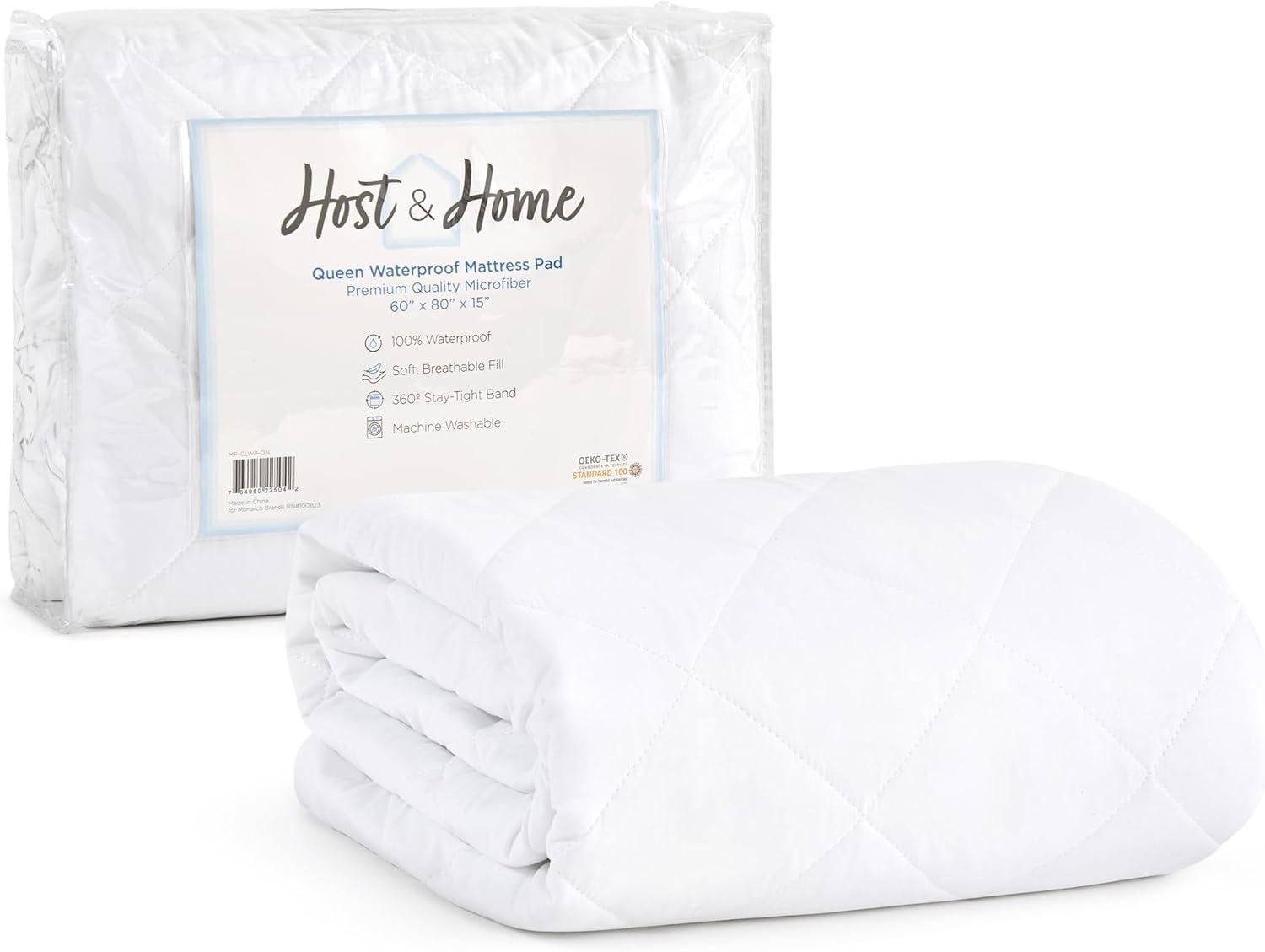 image:imageArkwright Waterproof Mattress Pad Cover Full 15 in Drop Quilted Mattress Protector Cover Breathable Soft Polyester Microfiber Deep Pockets Machine Washable Mattress Topper White1